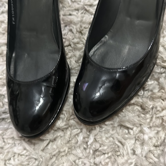 Stuart Weitzman Patent Leather Pumps Heel Shoes Black around Toe 8.5 N - Picture 4 of 7